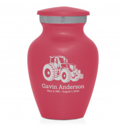 Modern Tractor Keepsake Urn - Rose Pink