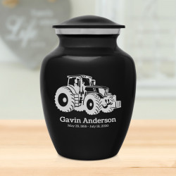 Modern Tractor Sharing Urn - Jet Black