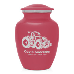 Modern Tractor Sharing Urn - Rose Pink