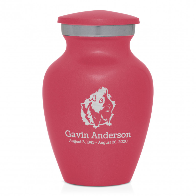 Guinea Pig Keepsake Urn - Rose Pink