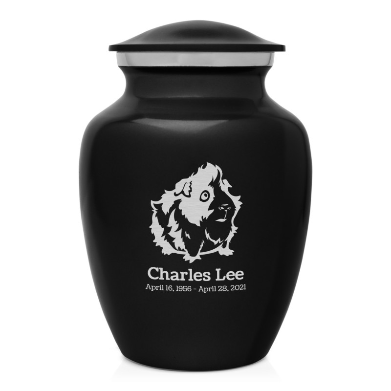 Guinea Pig Sharing Urn - Jet Black