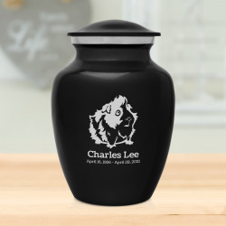 Guinea Pig Sharing Urn - Jet Black