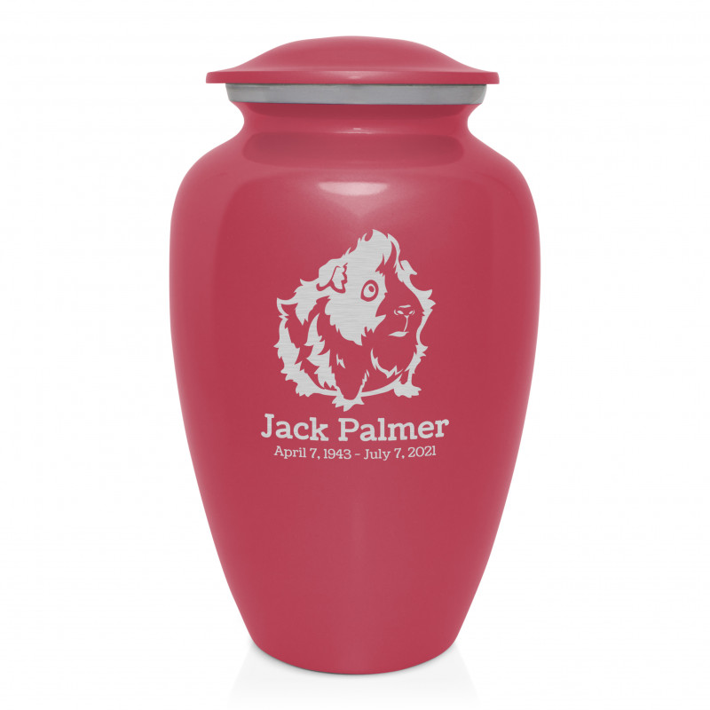 Guinea Pig Cremation Urn - Rose Pink