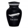 Skateboard Keepsake Urn - Jet Black