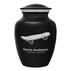 Skateboard Sharing Urn - Jet Black