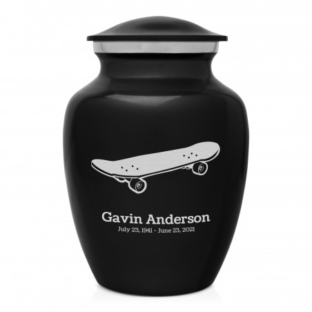 Skateboard Sharing Urn - Jet Black