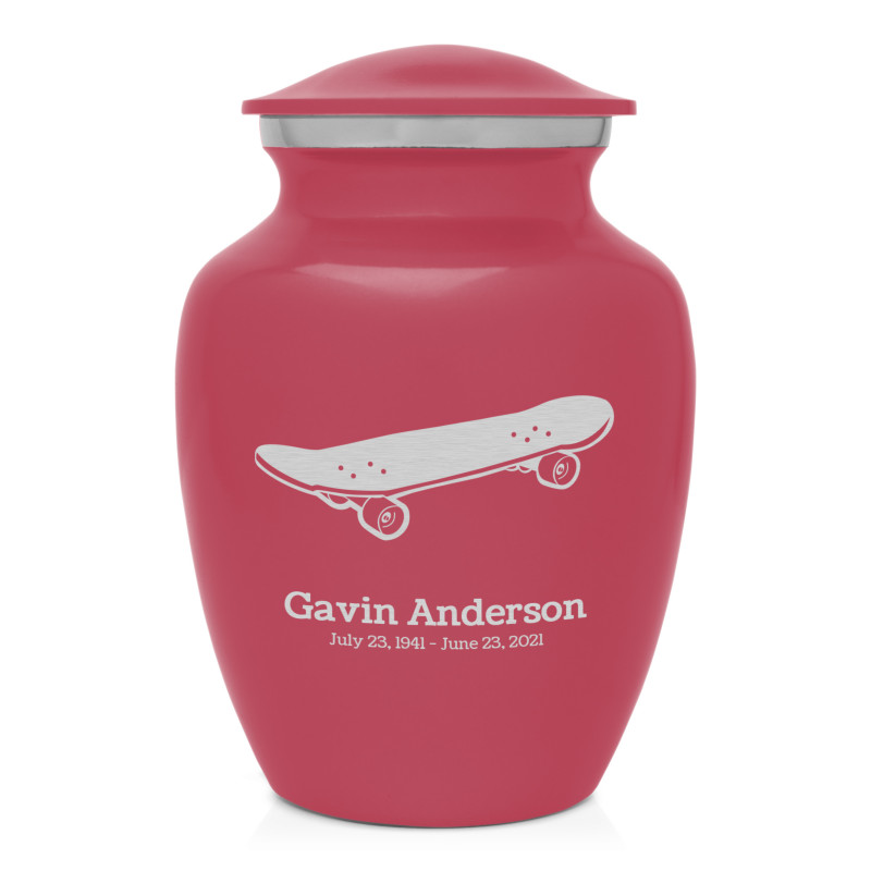 Skateboard Sharing Urn - Rose Pink