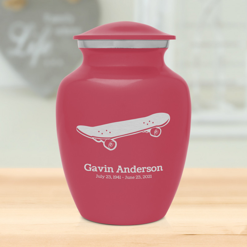 Skateboard Sharing Urn - Rose Pink