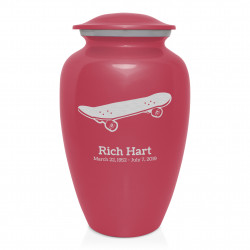 Skateboard Cremation Urn - Rose Pink