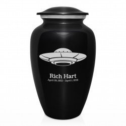 UFO Cremation Urn - Jet Black