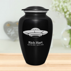 UFO Cremation Urn - Jet Black