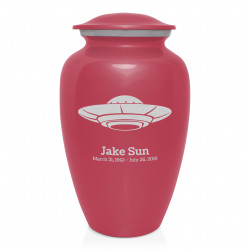 UFO Cremation Urn - Rose Pink