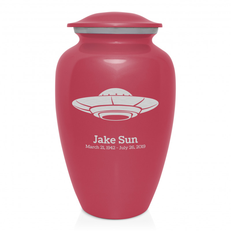 UFO Cremation Urn - Rose Pink
