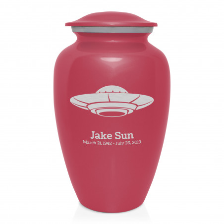 UFO Cremation Urn - Rose Pink