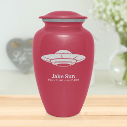 UFO Cremation Urn - Rose Pink