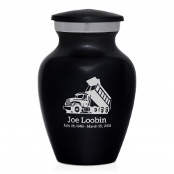 Dump Truck Keepsake Urn - Jet Black