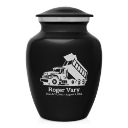 Dump Truck Sharing Urn - Jet Black