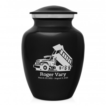 Dump Truck Sharing Urn - Jet Black