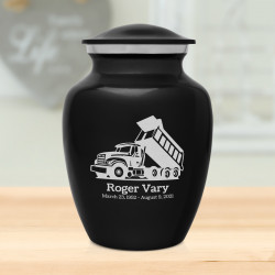 Dump Truck Sharing Urn - Jet Black