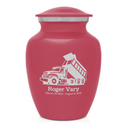 Dump Truck Sharing Urn - Rose Pink