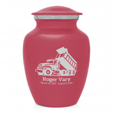 Dump Truck Sharing Urn - Rose Pink