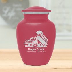 Dump Truck Sharing Urn - Rose Pink