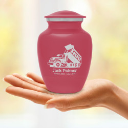 Dump Truck Sharing Urn - Rose Pink