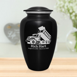 Dump Truck Cremation Urn - Jet Black