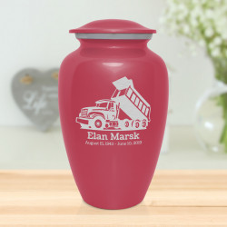 Dump Truck Cremation Urn - Rose Pink