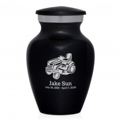 Riding Lawn Mower Keepsake Urn - Jet Black