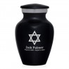 Star of David Keepsake Urn - Jet Black