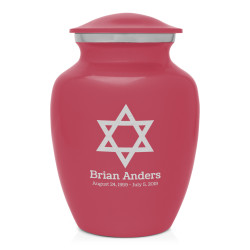 Star of David Sharing Urn - Rose Pink
