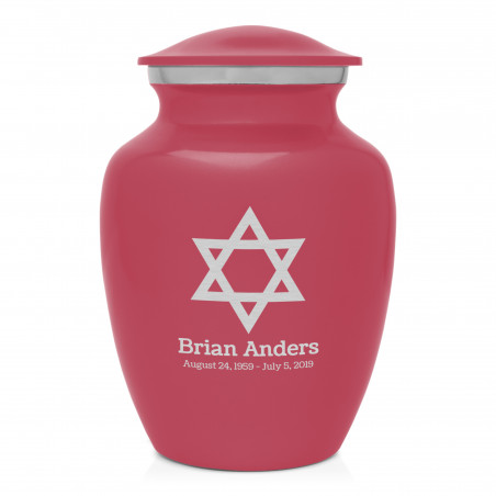 Star of David Sharing Urn - Rose Pink