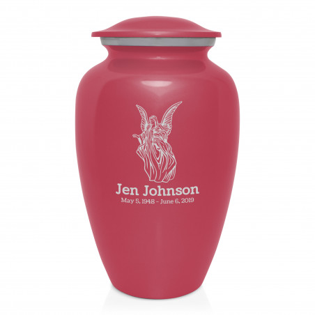 Angel Cremation Urn - Rose Pink