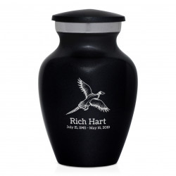 Pheasant Keepsake Urn - Jet Black