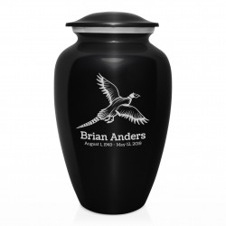 Pheasant Cremation Urn - Jet Black