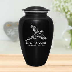 Pheasant Cremation Urn - Jet Black