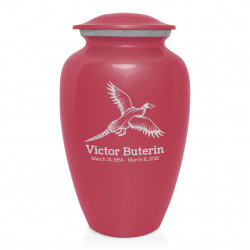 Pheasant Cremation Urn - Rose Pink