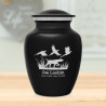 Hunting Dog Sharing Urn - Jet Black