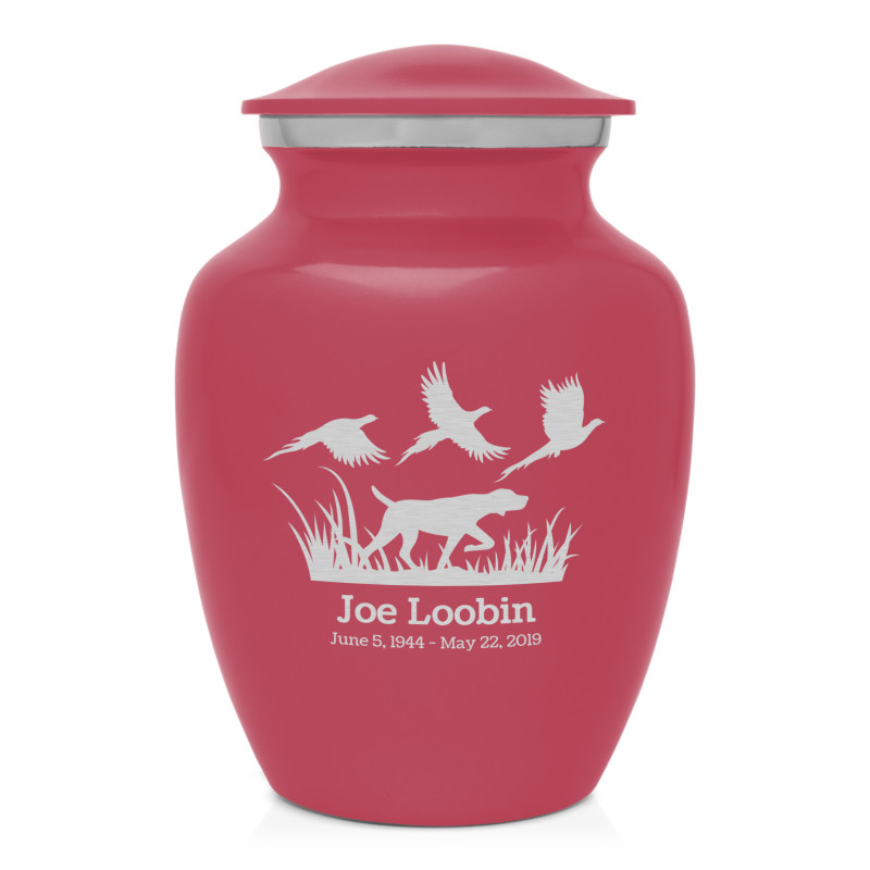 Hunting Dog Sharing Urn - Rose Pink