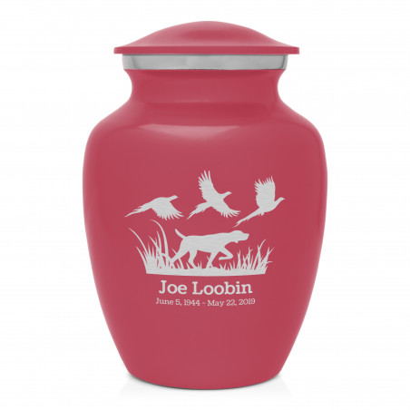 Hunting Dog Sharing Urn - Rose Pink