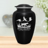 Hunting Dog Cremation Urn - Jet Black