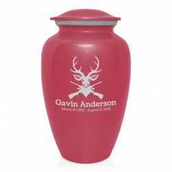 Deer Hunter Cremation Urn - Rose Pink