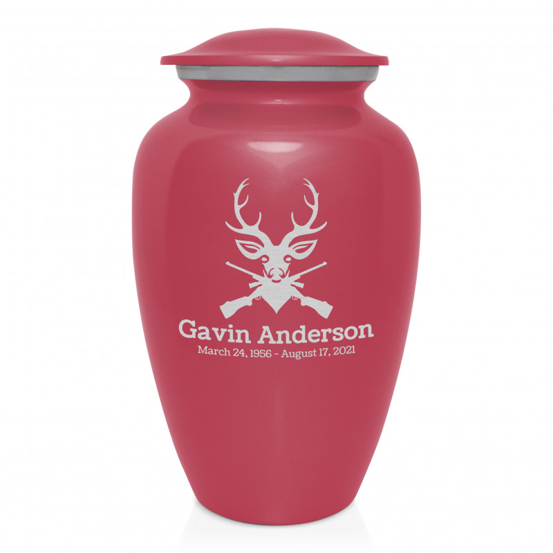 Deer Hunter Cremation Urn - Rose Pink