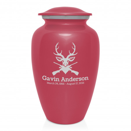Deer Hunter Cremation Urn - Rose Pink