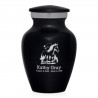 Horse Landscape Keepsake Urn - Jet Black