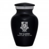 Patriotic Firefighter Keepsake Urn - Jet Black