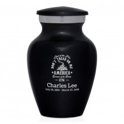 Don't Tread On Me Keepsake Urn - Jet Black