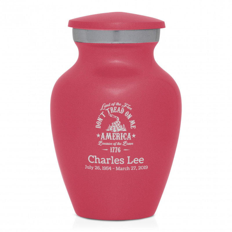 Don't Tread On Me Keepsake Urn - Rose Pink