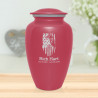 Patriotic Eagle Cremation Urn - Rose Pink